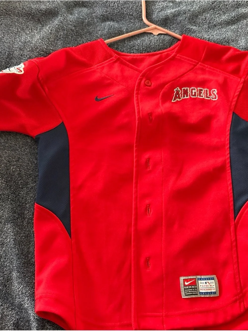 Nike Red Guerrero #27 Baseball Jersey with Navy Accents